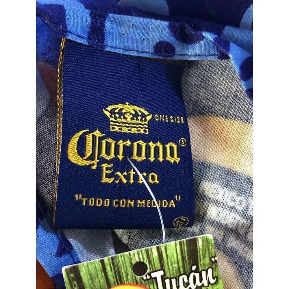 Scarf Beach Cover Up Wrap Shawl Corona Beer Print Fringe 62
